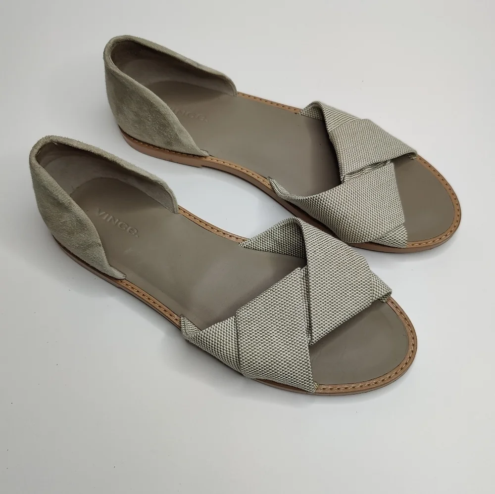 VINCE Idara Twisted D’Orsay Flat Sandals